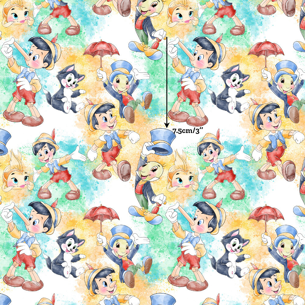 Pinocchio | Custom Cotton Woven | 112cm wide - 0.45m Piece