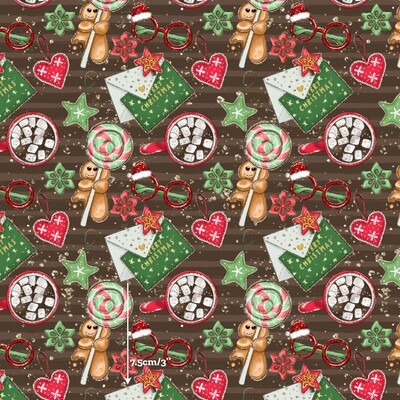 Gingerbread | Digital-Print Cotton Woven | 112cm wide