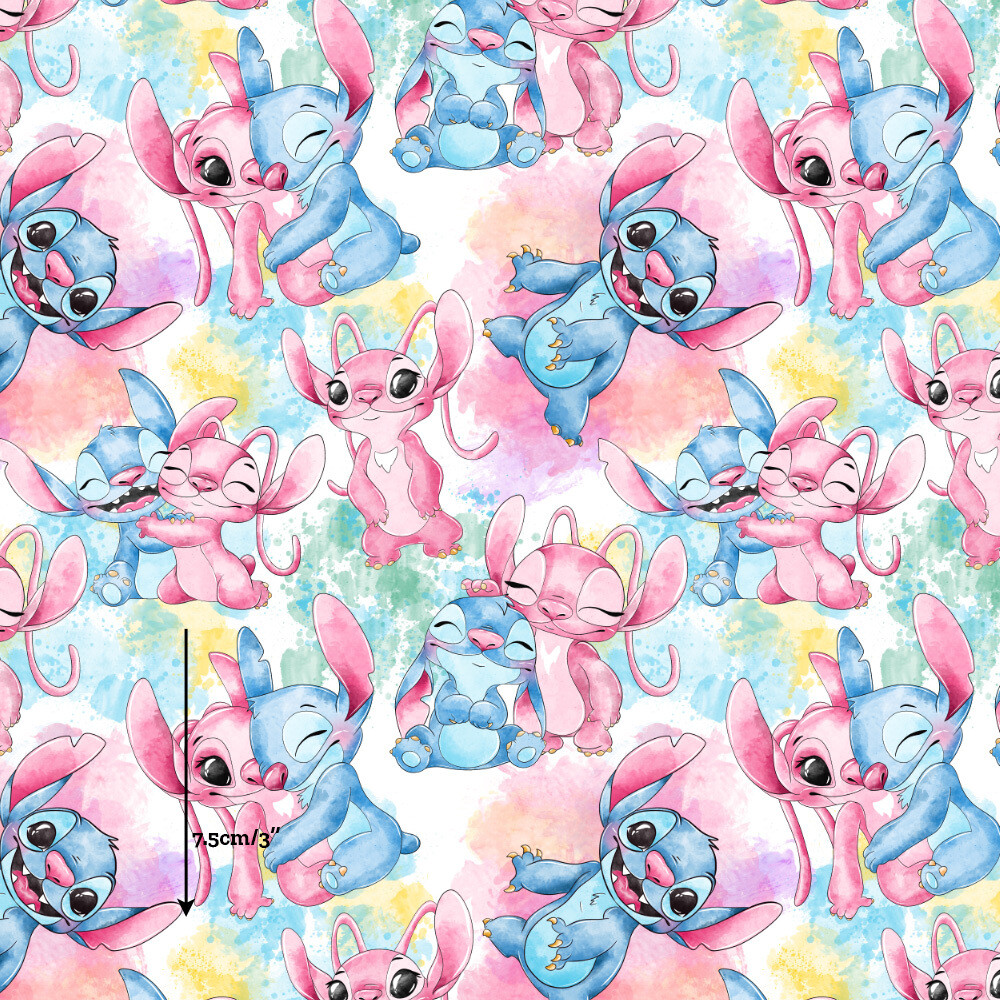 Stitch, Pastel | Digital Print Custom Cotton Woven | 145cm wide