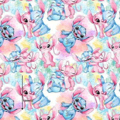Stitch, Pastel | Digital Print Custom Cotton Woven | 145cm wide