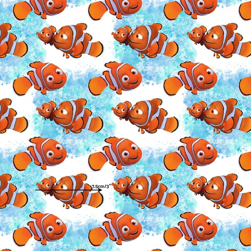 Nemo Repeated Pattern Nemo | Digital-Print Custom Cotton Woven | 145cm wide