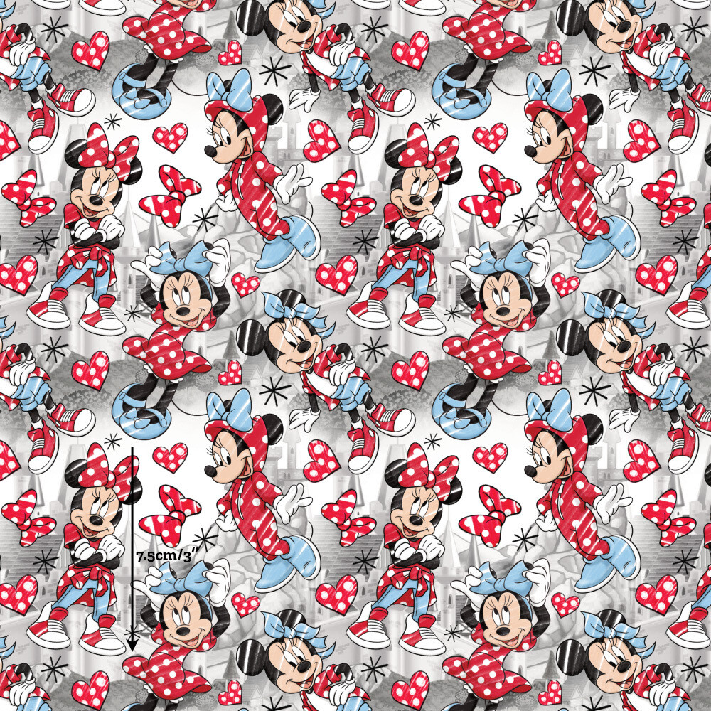 Pretty Minnie | Custom Cotton Woven | 112cm wide - 1.4m Piece