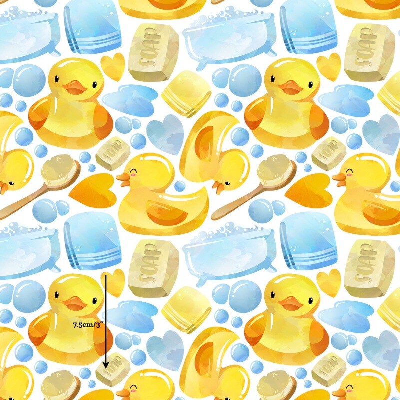 Rubber Duckie | Digital-Print Custom Cotton Woven | 145cm wide