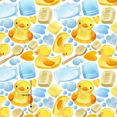 Rubber Duckie | Digital-Print Custom Cotton Woven | 145cm wide