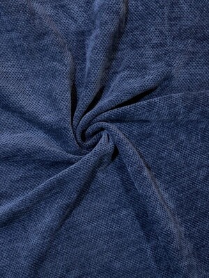 Navy | Chenille Fabric Plush Sweater Knit | 170cm Wide