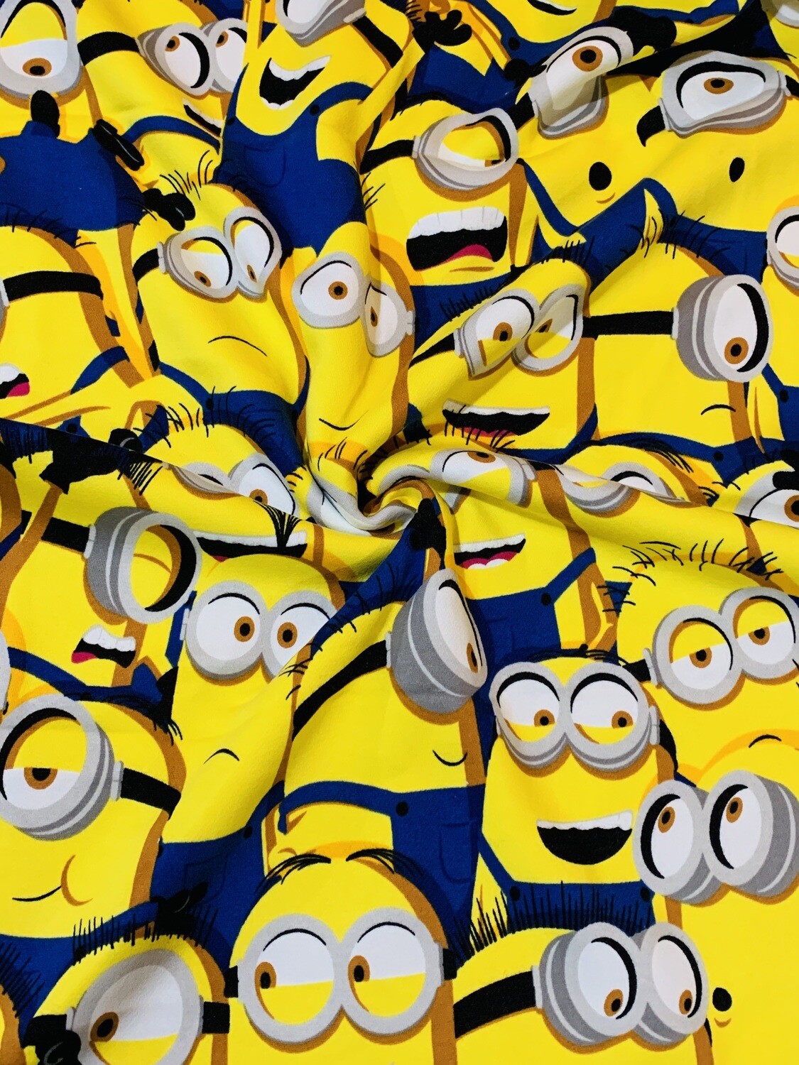 Minions Stacked | Licensed Tracksuiting Sweatshirt French Terry Fleece | 140cm Wide