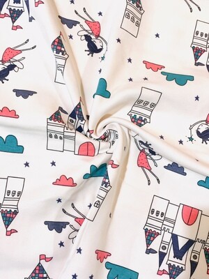 Fairytale | Cotton Lycra, 260gsm | 175cm Wide - 1m Piece