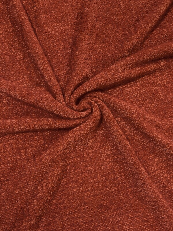 Firey Orange | Winter Plush Sweater Knit | 160cm Wide - Final Pieces