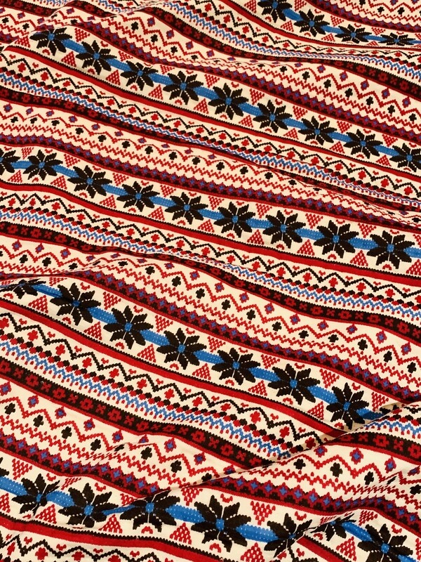 Patterned Stripes | Quilted Cotton Jersey | 150cm Wide