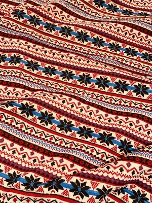 Patterned Stripes | Quilted Cotton Jersey | 150cm Wide