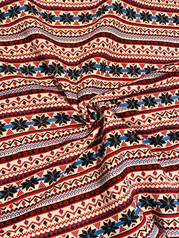 Patterned Stripes | Quilted Cotton Jersey | 150cm Wide