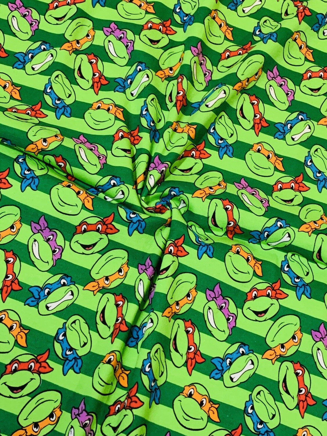 Ninja Turtles Stripes | Licensed Cotton Jersey, 200gsm | 165cm Wide - 0.7m Piece