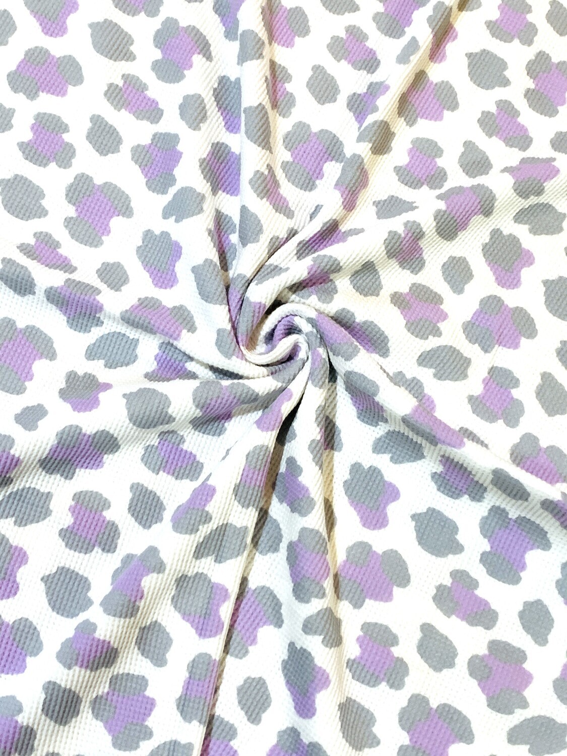 Purple Leopard | Cotton Waffle Jersey Knit | 150cm Wide
