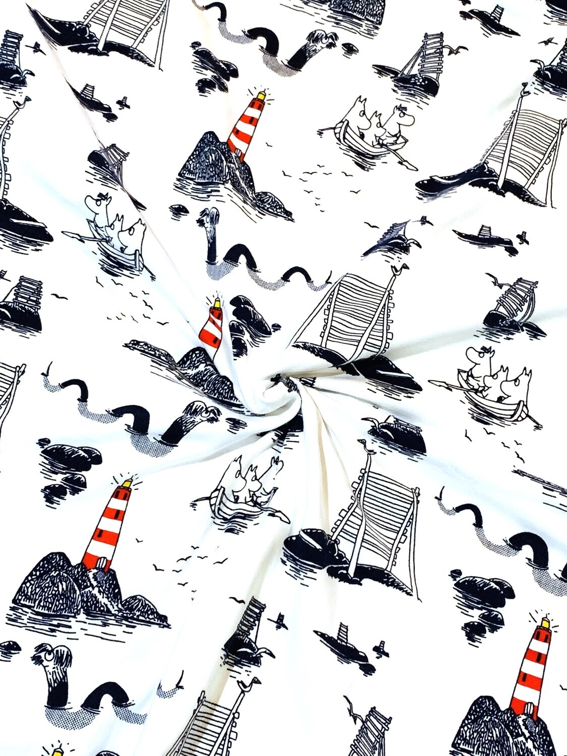 Moomins, Adventure | Licensed Cotton Lycra, 190gsm | 190cm Wide