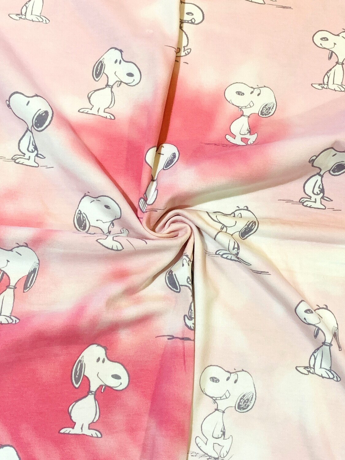 Snoopy Pink | Licensed Cotton Lycra, 180gsm | 170cm Wide