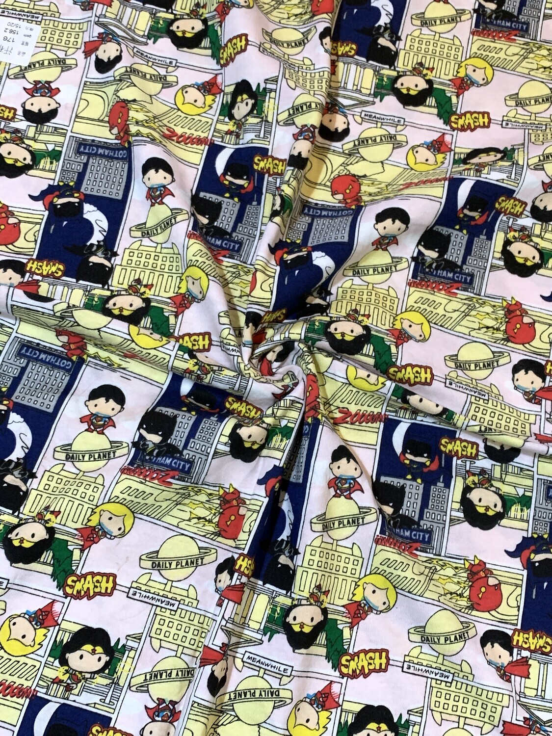 Superheroes Kawaii | Licensed Cotton Jersey, 180gsm | 175cm Wide