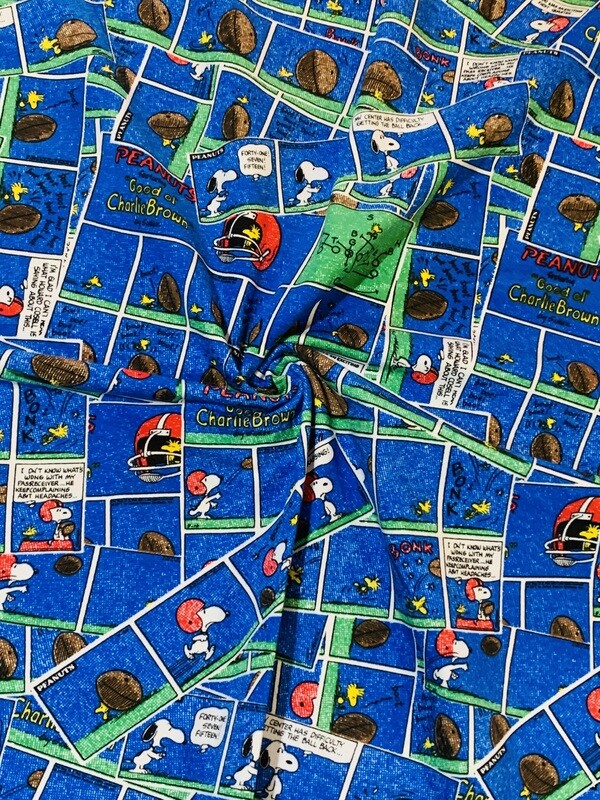 Snoopy Comic | Licensed Cotton Lycra, 200gsm | 165cm Wide