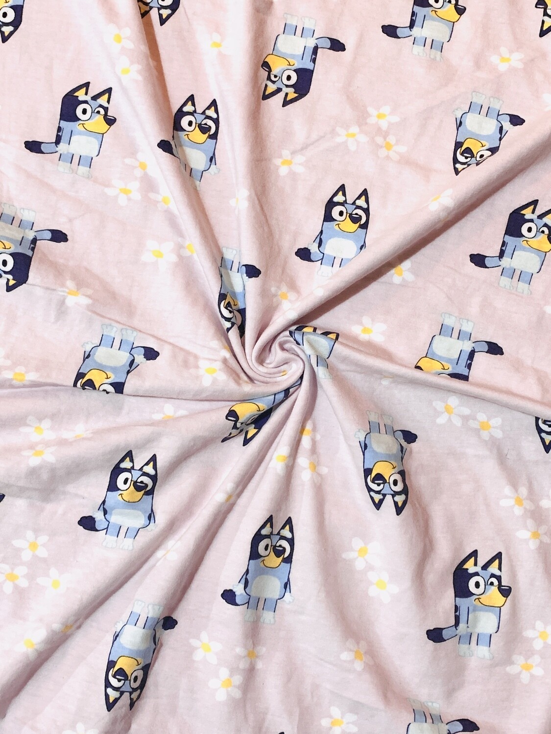 Bluey Floral | Licensed Cotton Lycra, 220gsm | 170cm Wide - 0.85m Piece