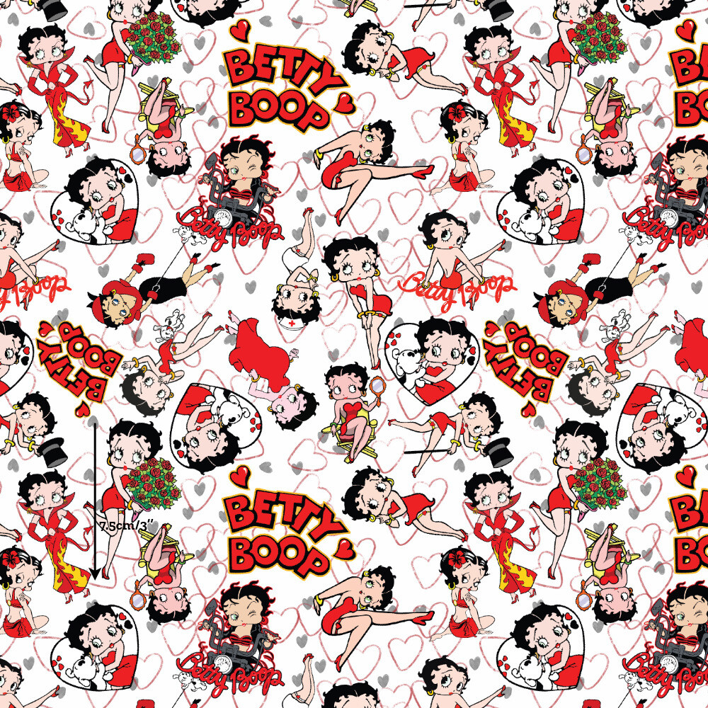 Betty Boop | Digital Print Custom Cotton Woven | 145cm wide