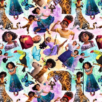 Encanto Watercolor Toss | Custom Cotton Woven | 145cm wide