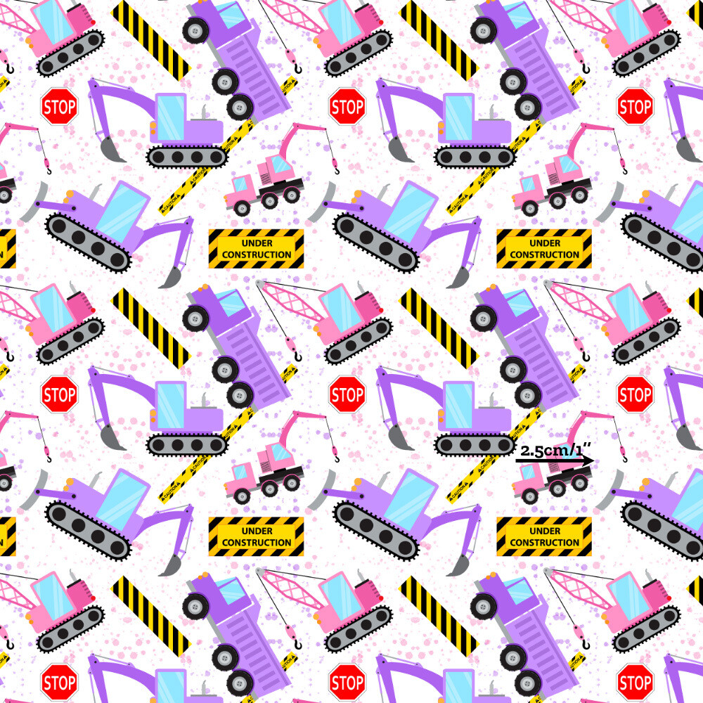 Girly Construction | Digital-Print Cotton Woven | 145cm wide