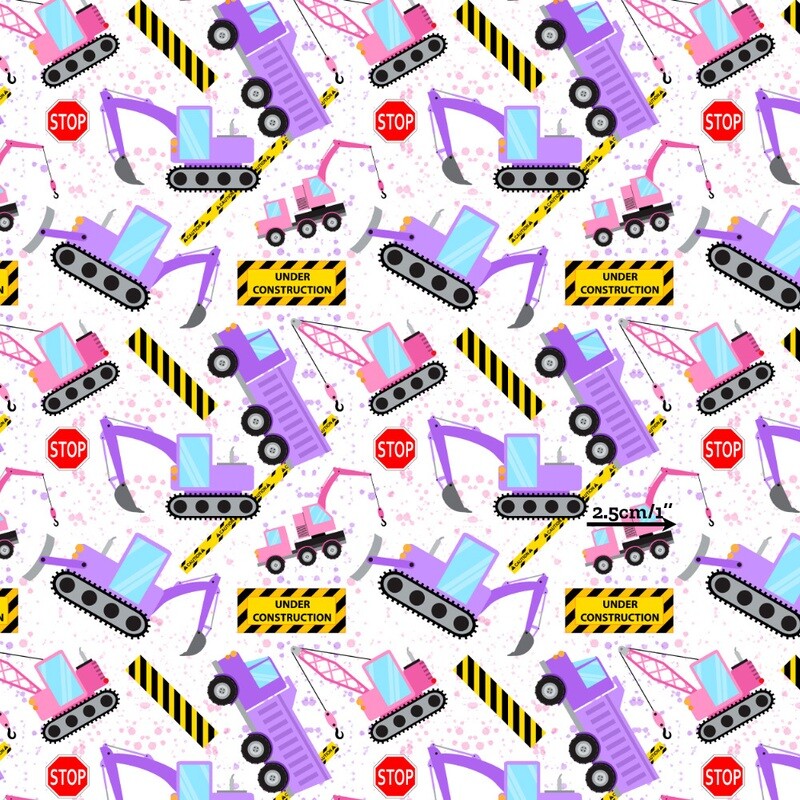 Girly Construction | Digital-Print Cotton Woven | 145cm wide