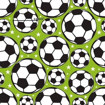 Soccer Balls | Digital-Print Cotton Woven | 145cm wide