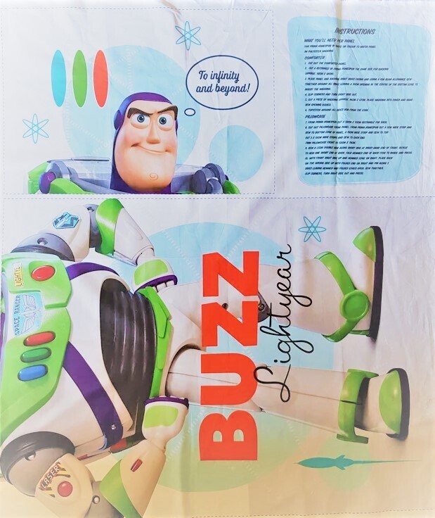 Buzz Lightyear Pillow + Comforter | Licensed Quilting Cotton Panel