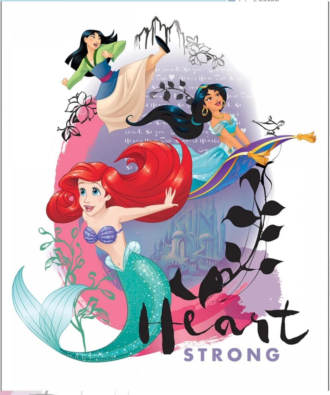 Heart Strong Princesses | Licensed Quilting Cotton Panel