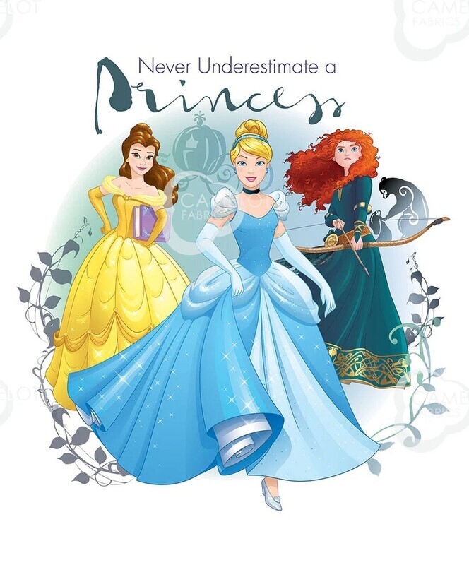 Heart Strong, Never Underestimate a Princess | Licensed Quilting Cotton Panel