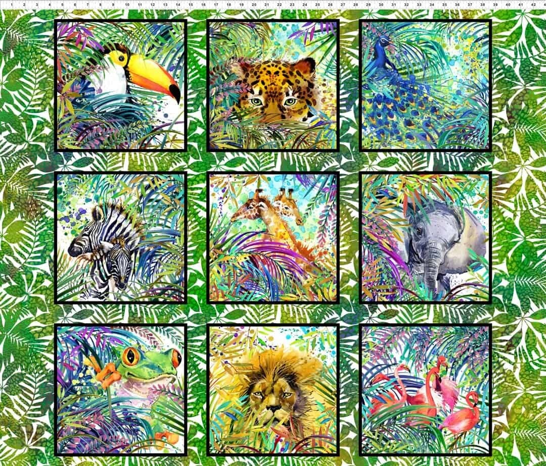 Safari - Animal Sightings | Digital Print Quilting Cotton Panel
