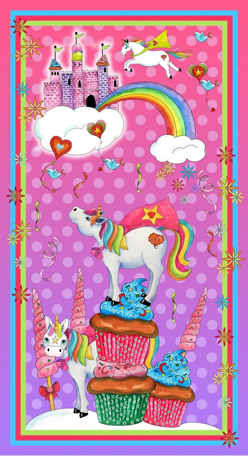 Party Like A Unicorn | Quilting Cotton Panel
