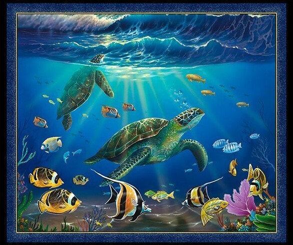 Turtles | Digital Print Quilting Cotton Panel
