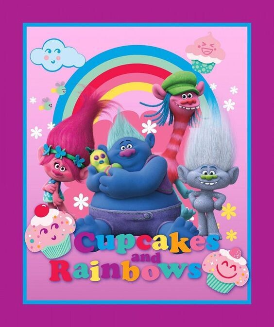 Cupcakes and Rainbows | Licensed Quilting Cotton Panel