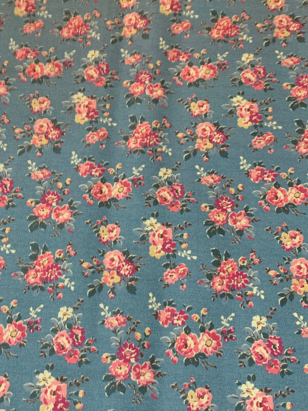 Kingswood Roses in Navy | Waterproof Cotton Canvas | 150cm wide