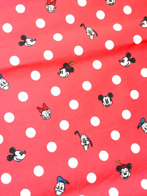 Mickey &amp; Friends, Polka Dot | Waterproof Cotton Canvas | 150cm wide