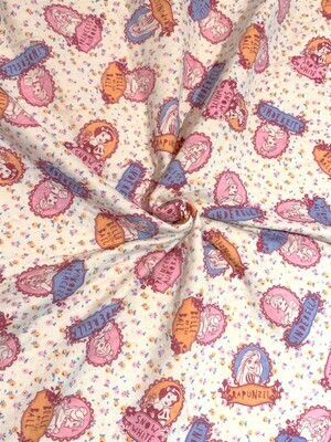 Vintage Princesses Toss | Licensed Quilted Cotton Jersey | 155cm Wide