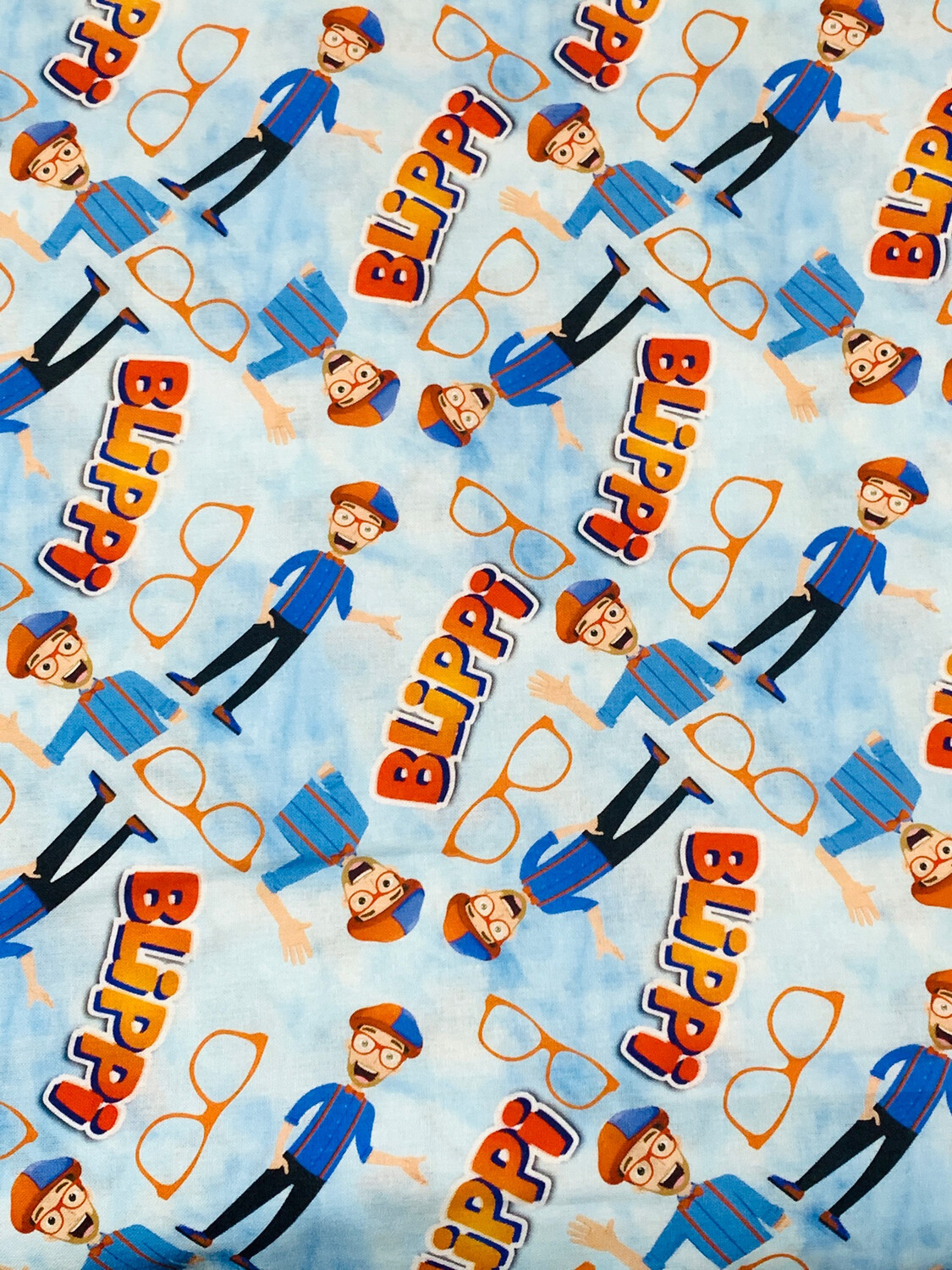 Blippi, Blue | Custom Quilting Cotton | 140cm wide - 0.7m Piece