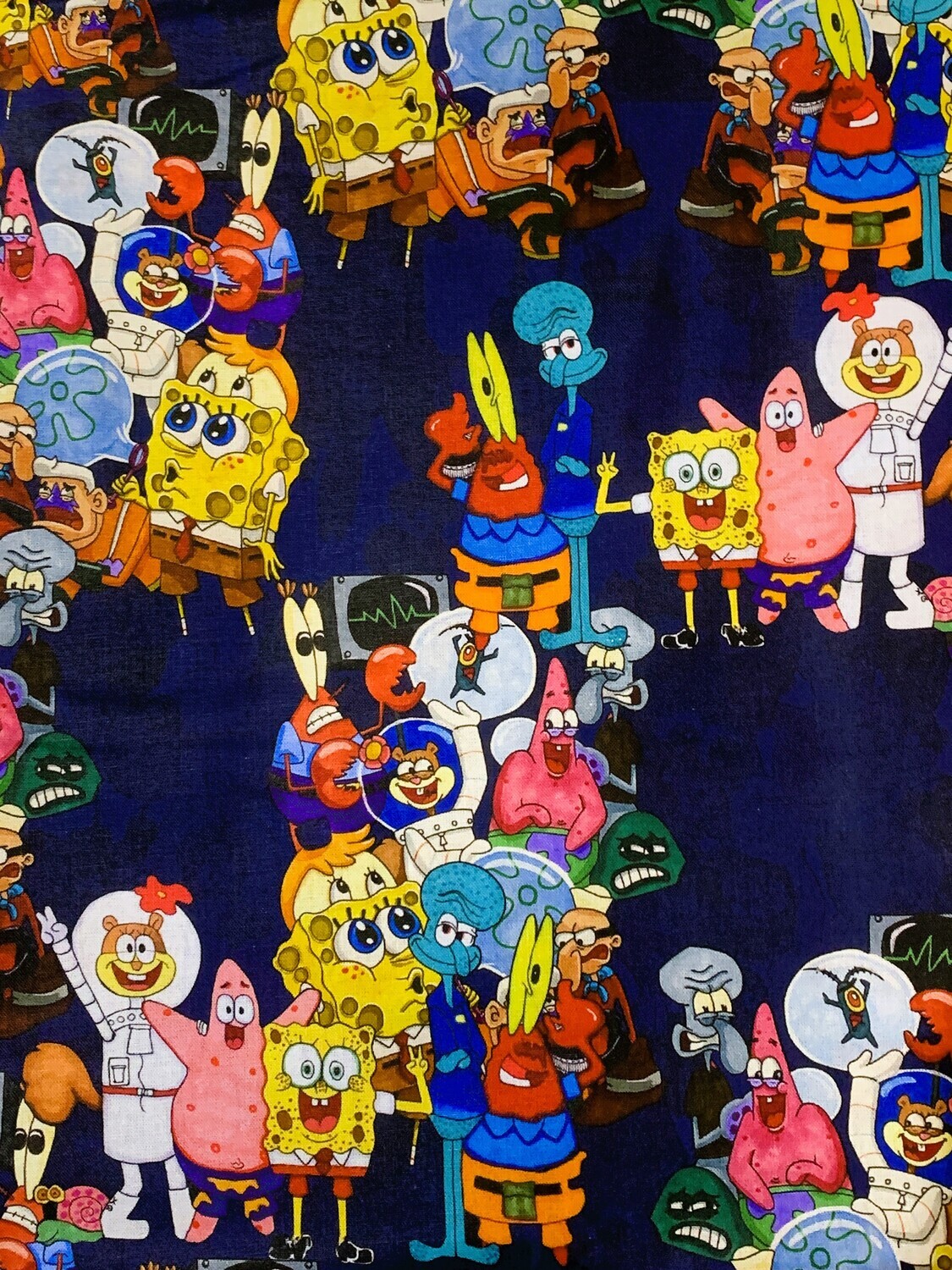 Spongebob Crew | Licensed Quilting Cotton | 112cm wide