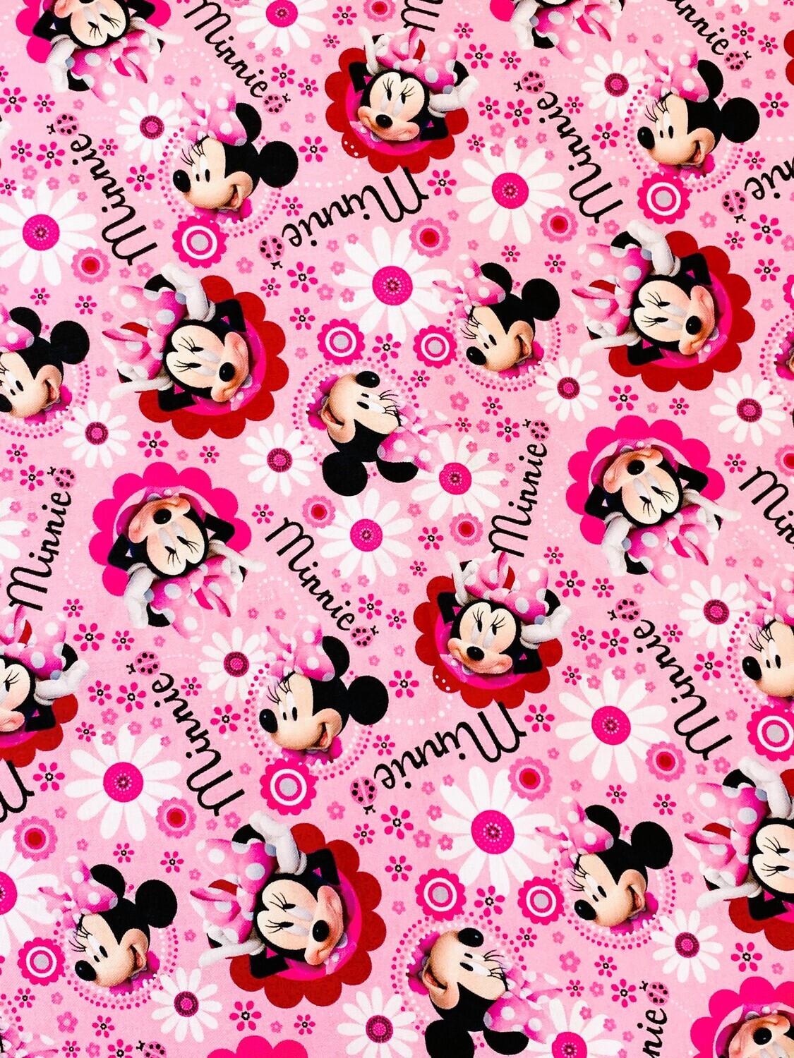 Minnie Flowers | Licensed Quilting Cotton | 145cm wide