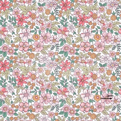 Delilah, Blush | Digital-Print Cotton Lycra 230gsm | 150cm wide