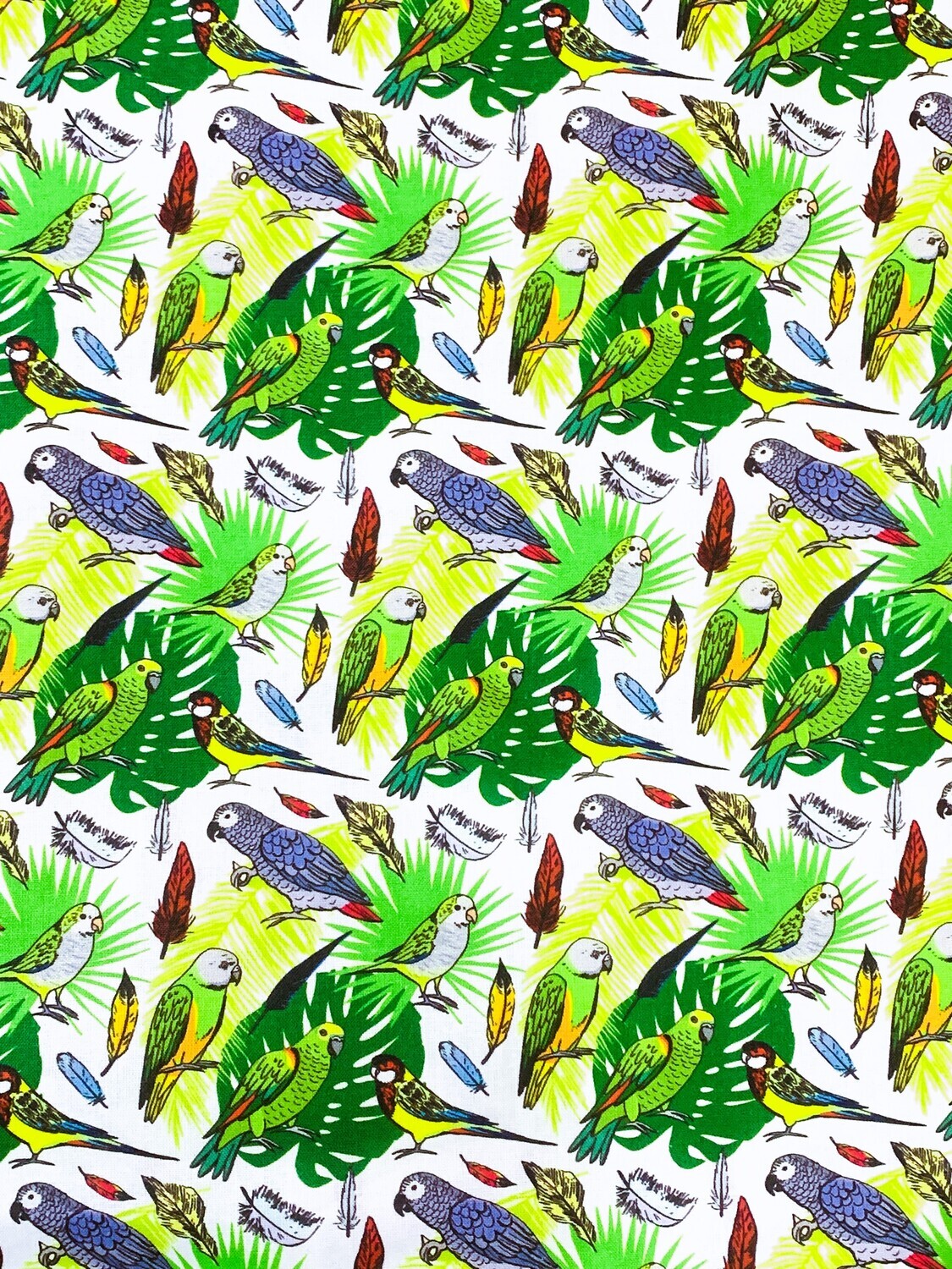 Parrots | Quilting Cotton | 112cm wide - 0.3m Piece