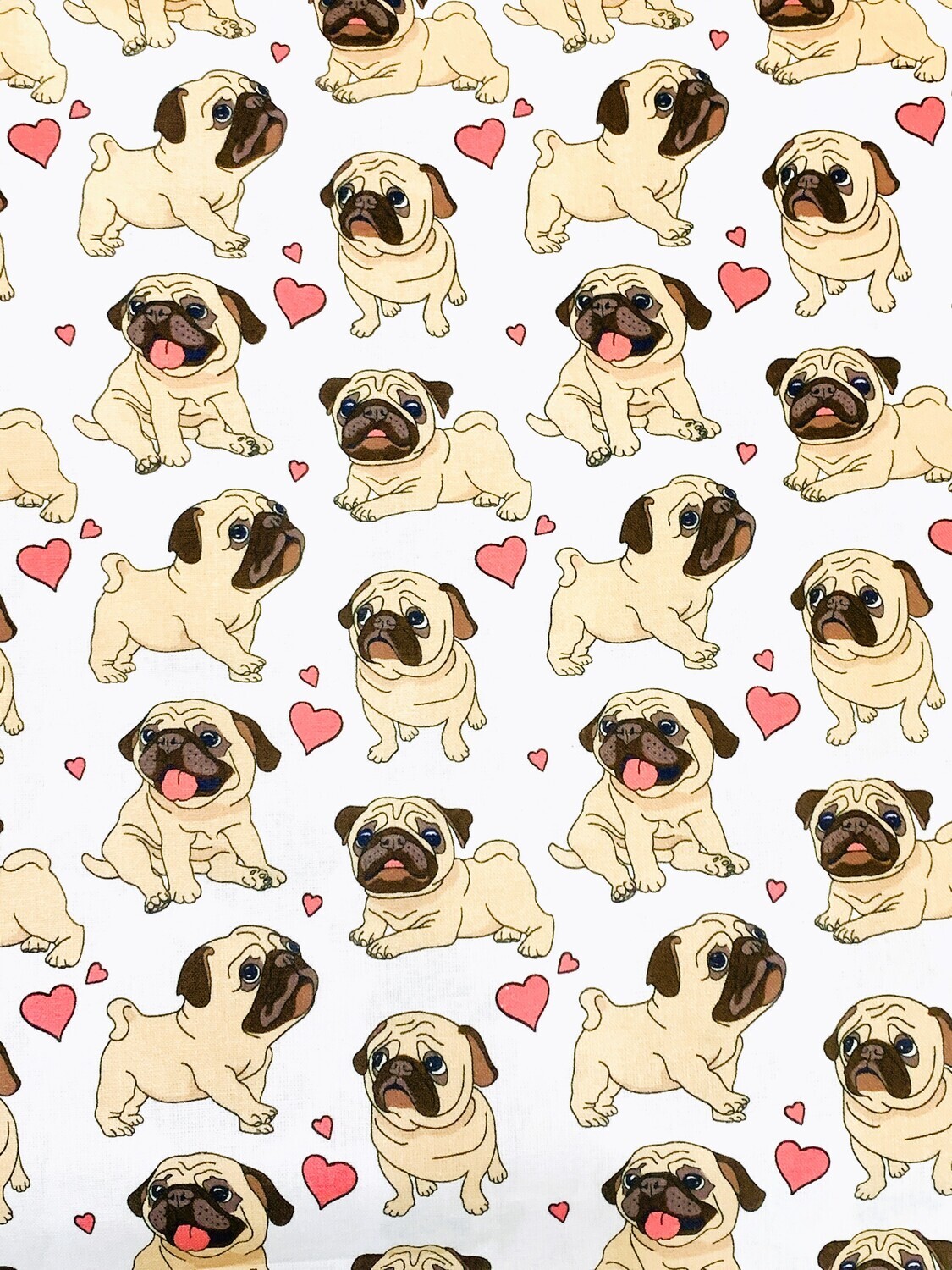 Pugs | Quilting Cotton | 112cm wide