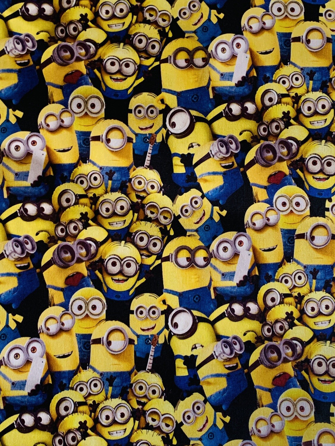 Minions Stacked *flaw* | Custom Quilting Cotton | 145cm wide - 1m Piece