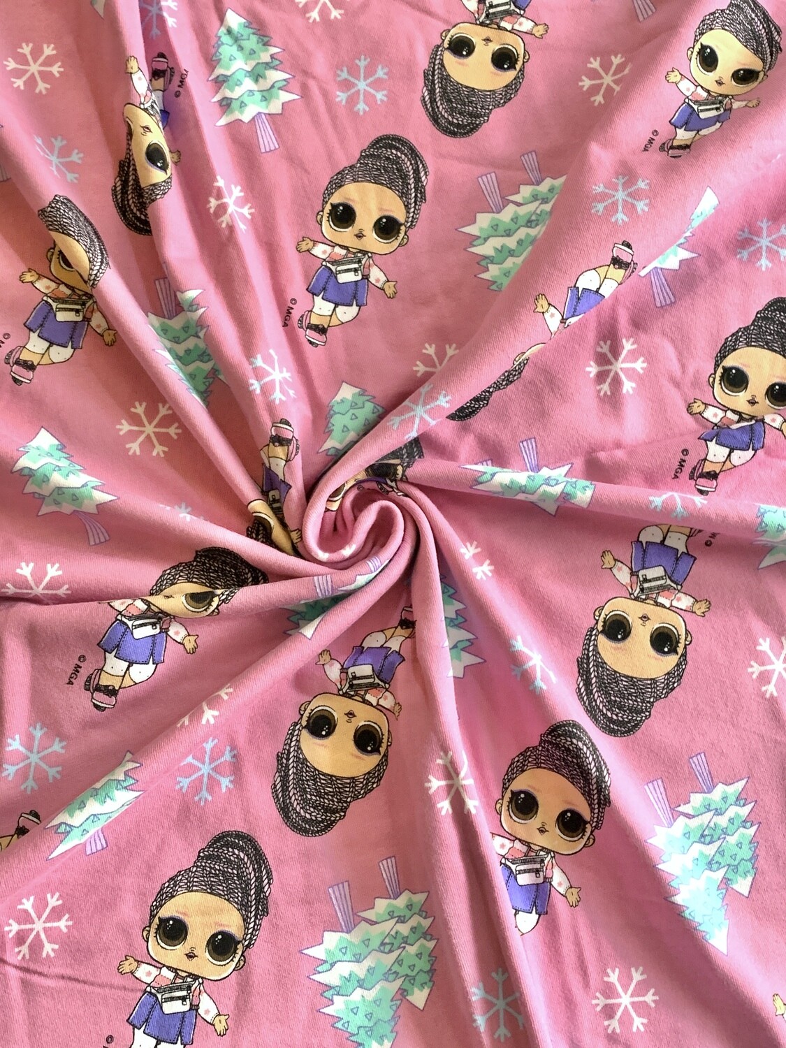 LOL Dolls Toss | Licensed Cotton Lycra, 200gsm | 175cm Wide
