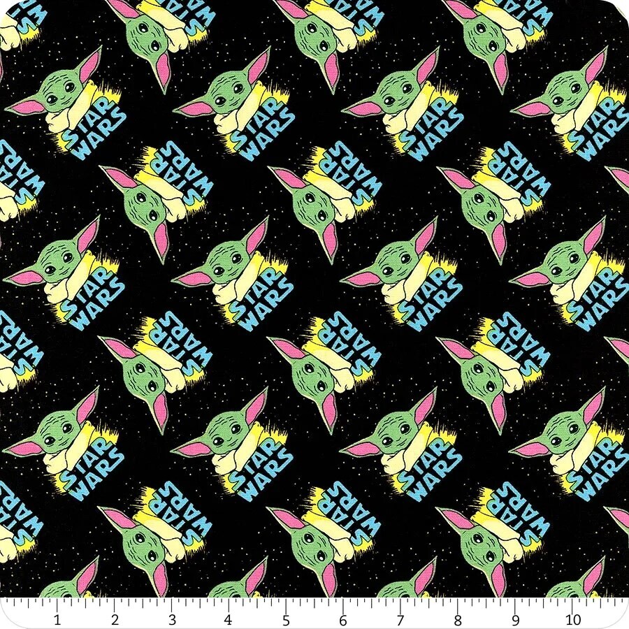 Baby Yoda Grogu, Galaxy | Licensed Quilting Cotton | 112cm wide