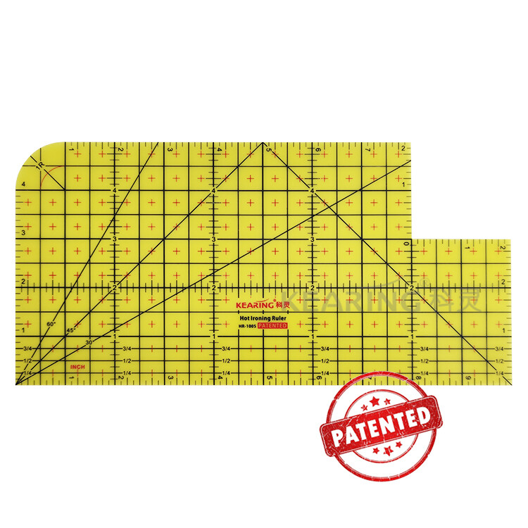 Genuine Kearing Hot Hemmer / Heat-Resistant Ruler | Imperial Angled