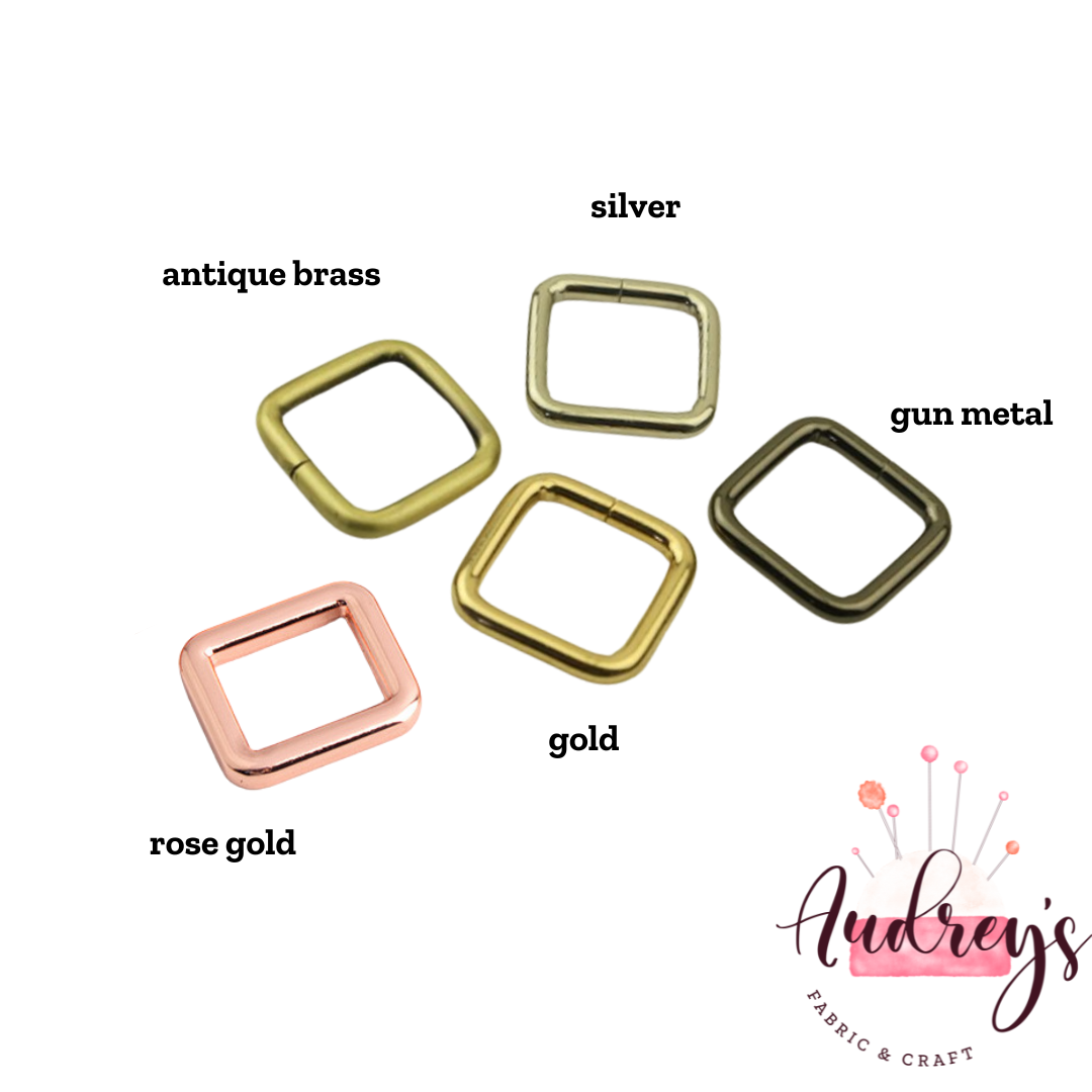 Gun Metal | 20mm (3/4&#39;&#39;) Rectangular Rings, 2-Pack