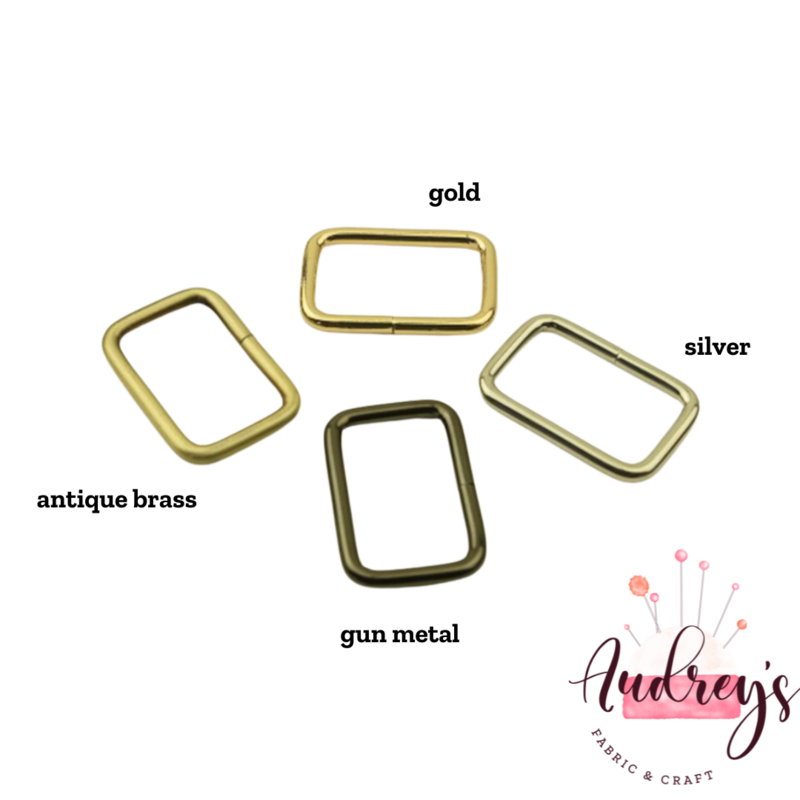 Antique Brass | 32mm (1.25&#39;&#39;) Rectangular Rings, 2-Pack