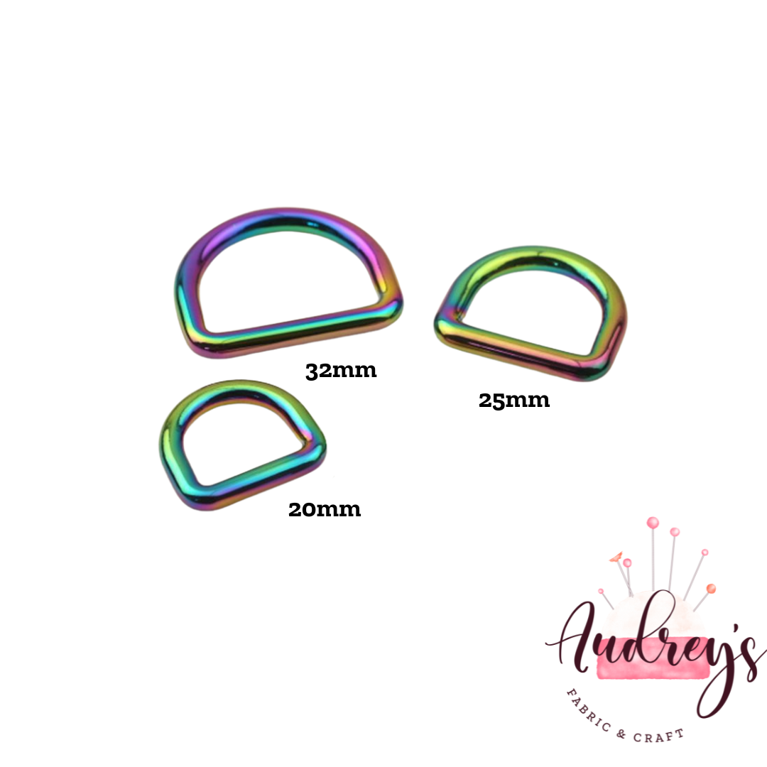 Rainbow | 32mm (1.2&#39;&#39;) D-Rings, 2-Pack